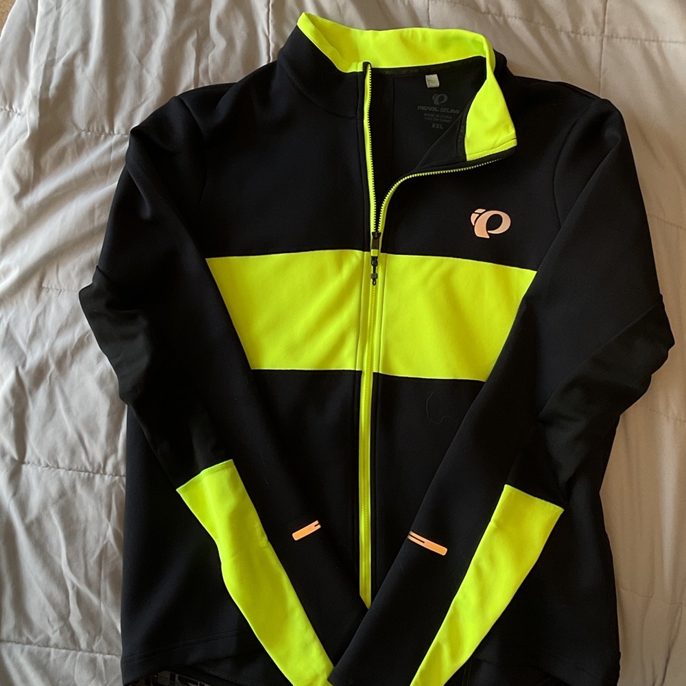 Pearl Izumi Black and Bright Yellow Cycling Jacket